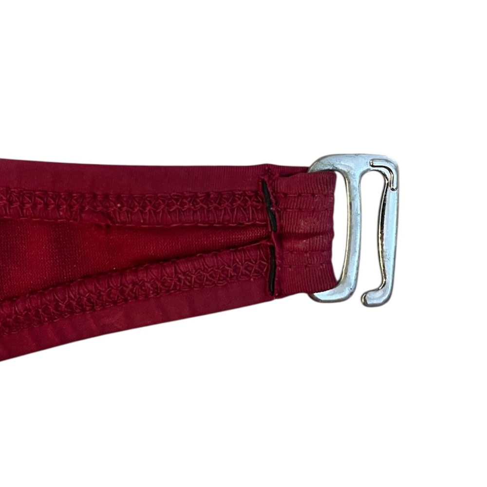 Burgundy Bandeau Bikini Top with Removable Strap | Small - Picture 5 of 8